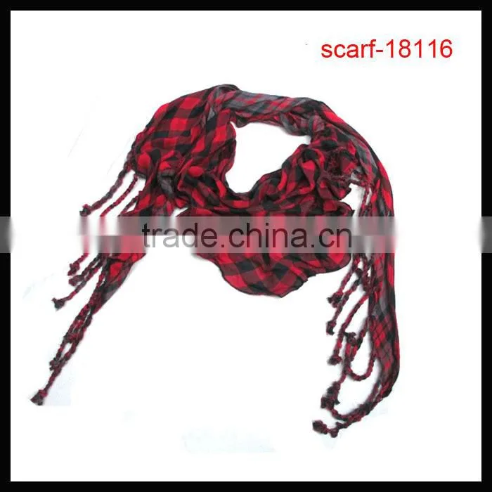 2014 Fashion Triangle Scarf with plaid