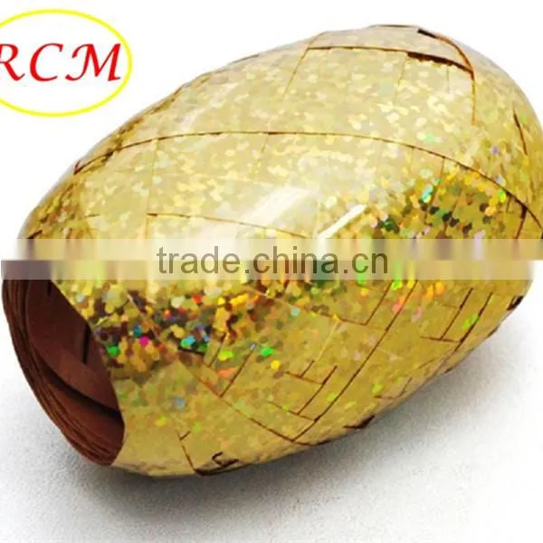 5MM*10M Iridescent PP Curly Ribbon Egg For Event & Party Decoration