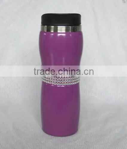 Attractive 16 oz stainless steel mug with lid