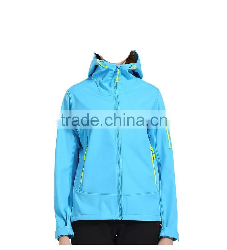 Autumn 100% Polyester Waterproof Womens outdoor fleece women jacket soft shell