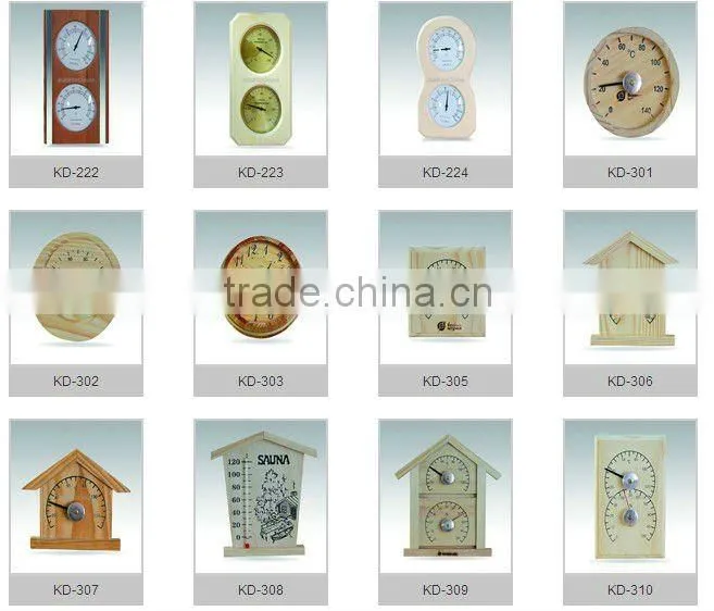 Sauna wooden thermometer & hygrometer