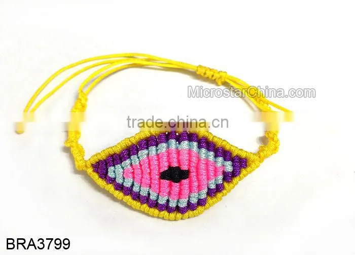 Wholesale String Knitted Macrame Turkish Eye Bracelet