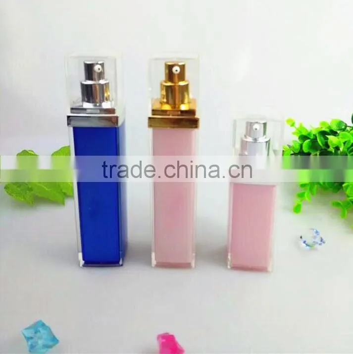 Acrylic Square Airless skin care use Pump Bottles
