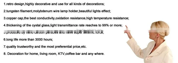 Retro style Globe lighting bulbs G80 Antique Edsion Decorative Globe light Bulb Antique lighting bulbs for sale