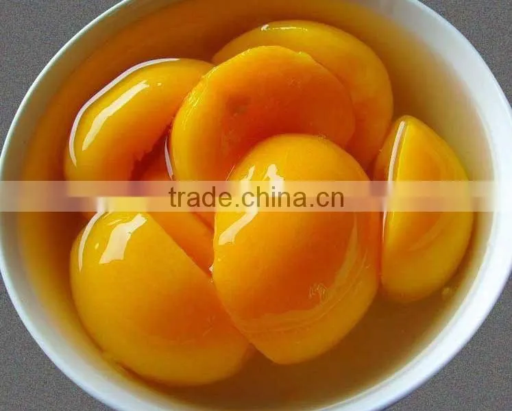 425g first class canned yellow peach halves in light syrup with Brix 14-17%