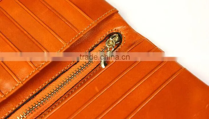 2015 boutique woman's long leather wallet kangjiaxu manufacturer