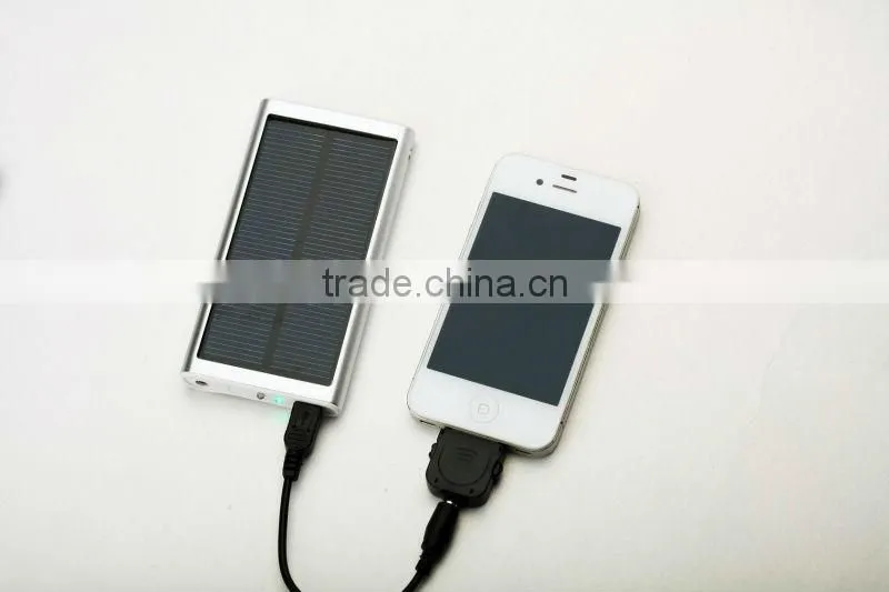 factory USB real 2200mah portable solar power bank charger with flashlight