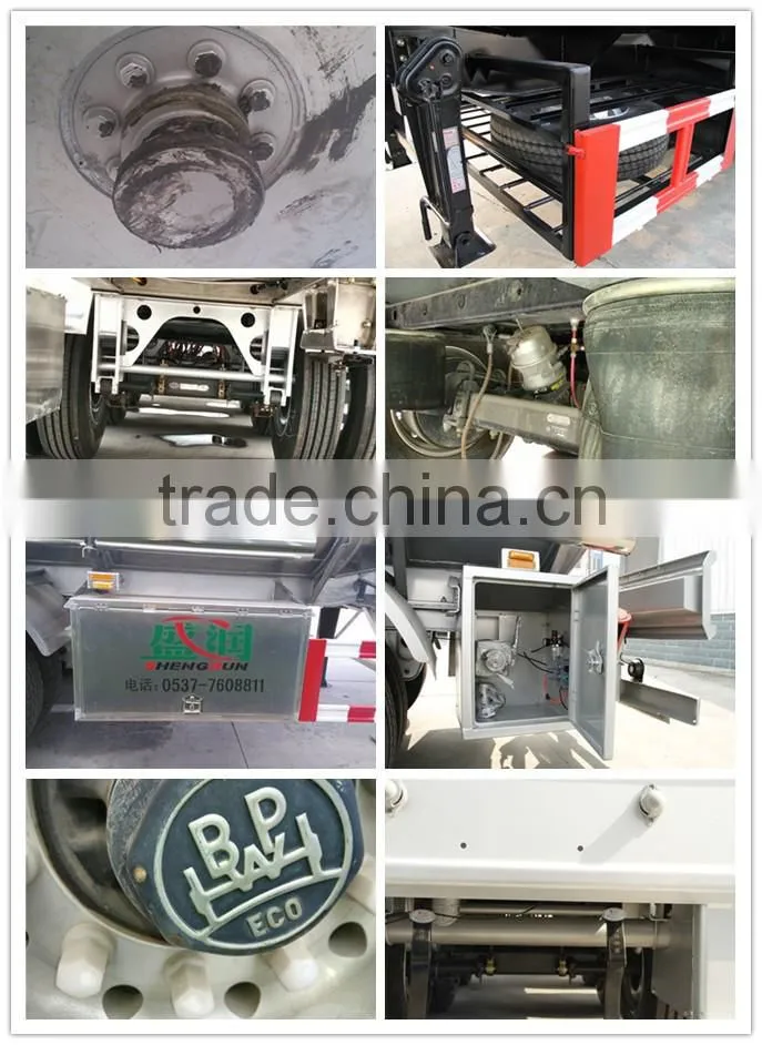 Shandong Shengrun fuel tanker trailer dimensions optional