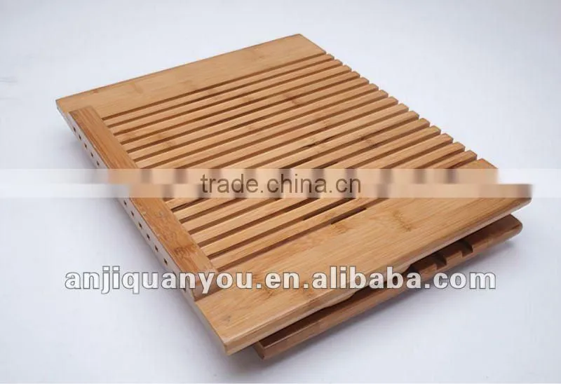 CP03 foldable bamboo laptop stand with usb cooling fan