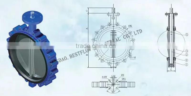 Worm Gear Actuated Butterfly Valve