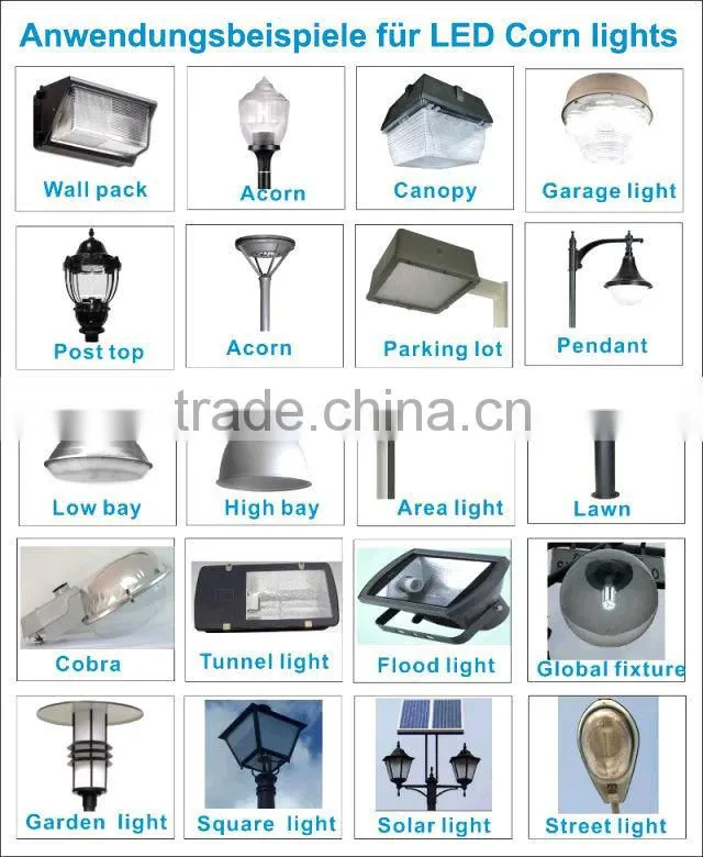 IP64 360 degree smd led light e40,27w corn led bulb e40