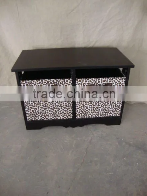 nice Wooden cabinet with willow baskets,home furniture,rattan drawers