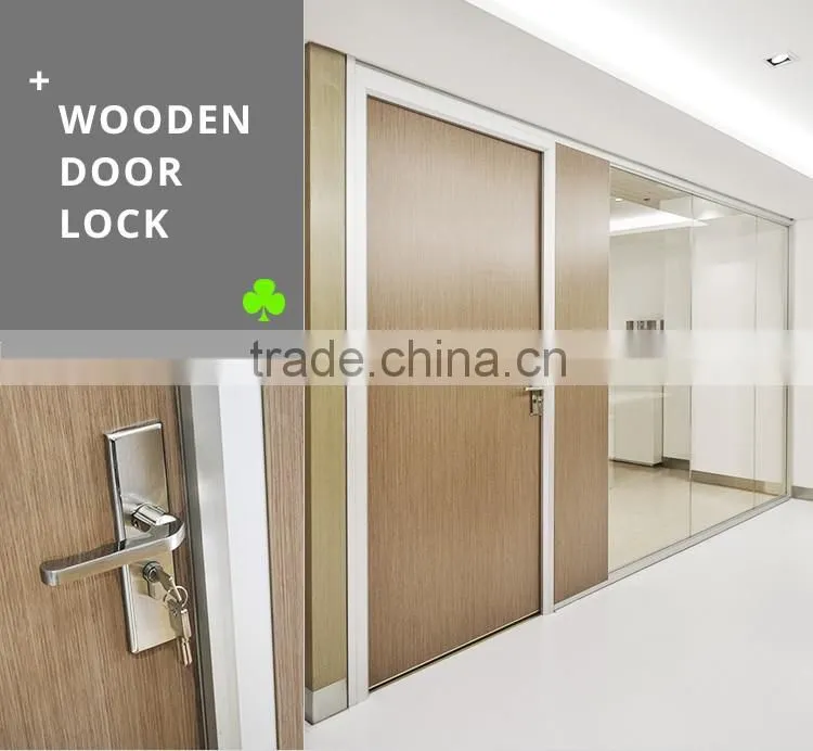 clear tempered full high partition office glass doors with MFC