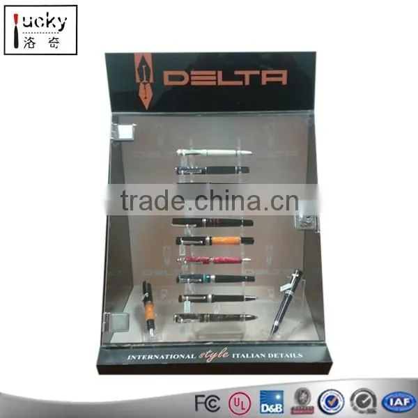Wholesale Exhibition Case Acrylic Pen Holder Display Holder with Box