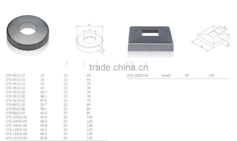 304 steel post base plate stainless steel pipe base plate
