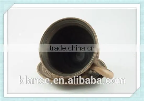 Ceramic cup with saucer Ceramics and pottery Stoneware coffee cup Handmade Cups and saucers