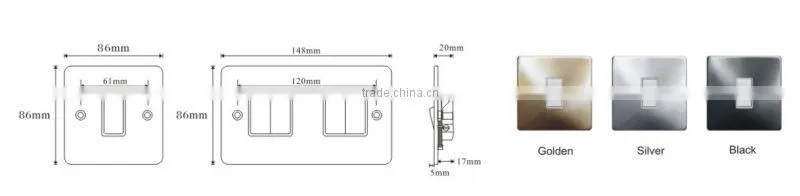 2 gang 16a 2 pin socket, 4pin socket