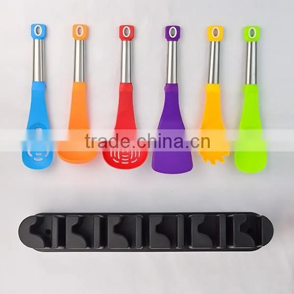 Custom 6-Piece Nylon Kitchen Utensils Sets With Holder Of Nylon Cooking Tools