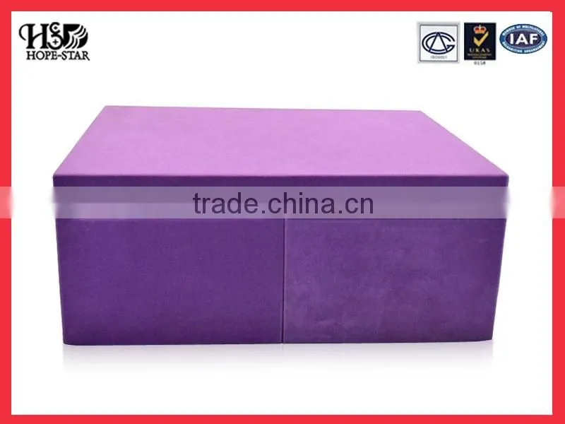 Handmade luxury jewelry box, cosmetic box, purple gift leather box