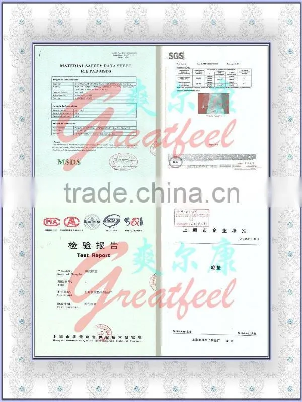 ice badminton sports mat made of phase change material