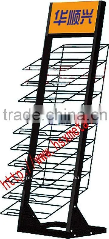 metal floor carpet display rack floor rack HSX-FR002 metal stand racking supermarket stands