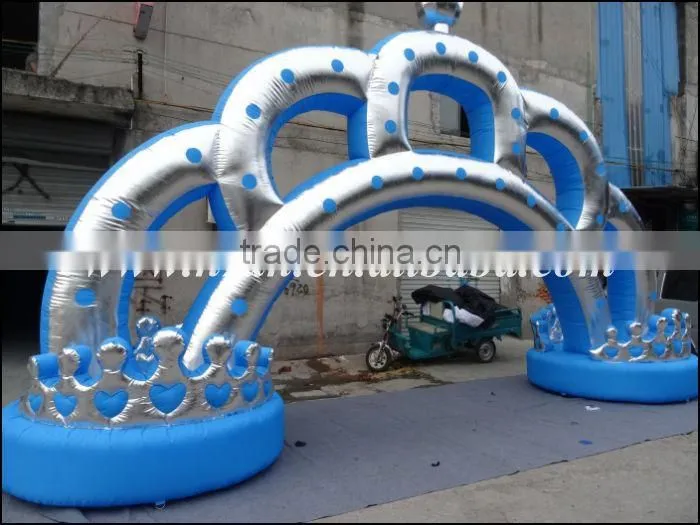 Oxford Cloth Pink Wedding Inflatable Arch/Inflatable Crown Arch