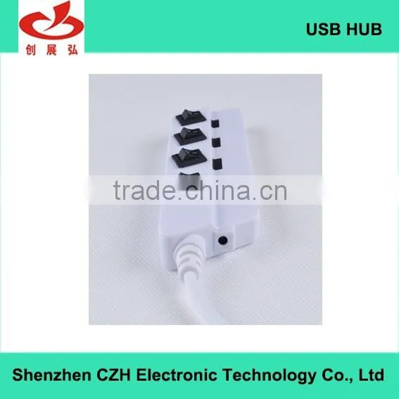 TOP selling products! 4-Port usb 2.0 hub with Individual on/off Power Switches and LED indicators