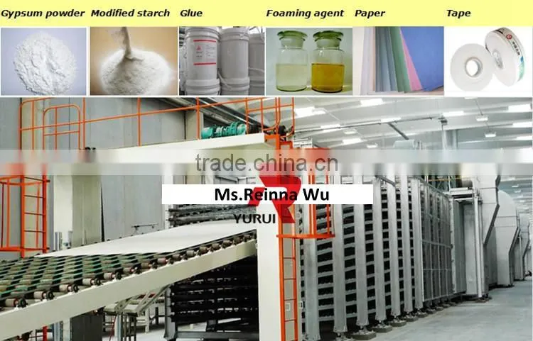 China top manufacturer gypsum board machine( hot air,hot oil)/automatic new technology gypsum board making machine