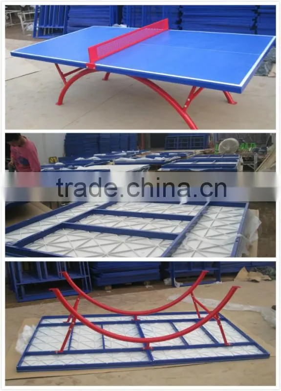 New technology SMC outdoor rainbow leg table tennis table rain proof pingpong table for sale