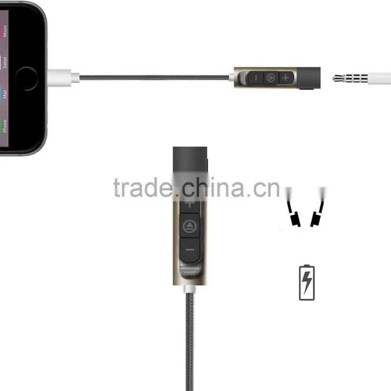 Lighting to 3.5mm audio adaptor for iphone 7