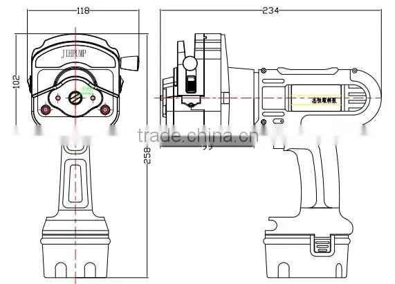 On line monitor Hand held battery peristaltic pump for field water sampling