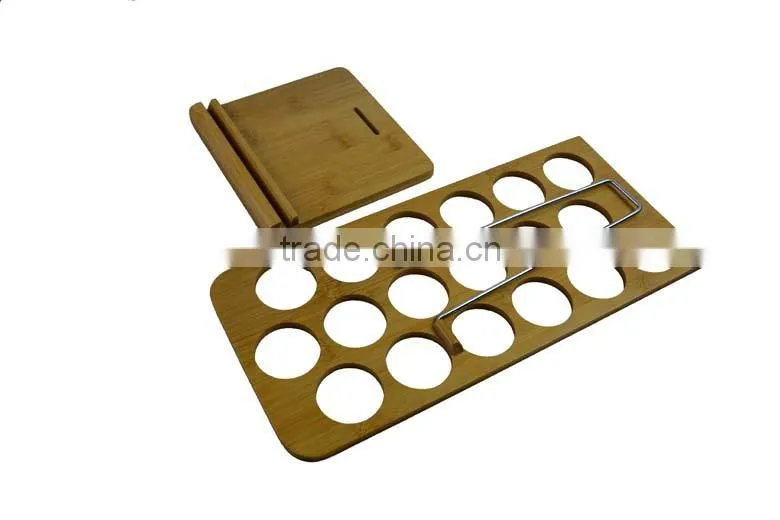 DX001/Bamboo Wooden Spice Jar Shaker Recipe Holder Rack Stand