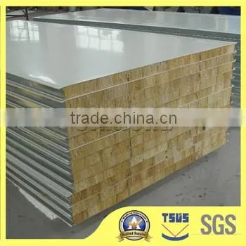 Low Price Water Insulated Rockwool Sandwich Panel with Metal Coating