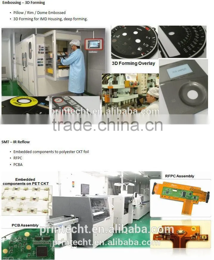 membrane detector with fpc circuit and cover black shrink wrap