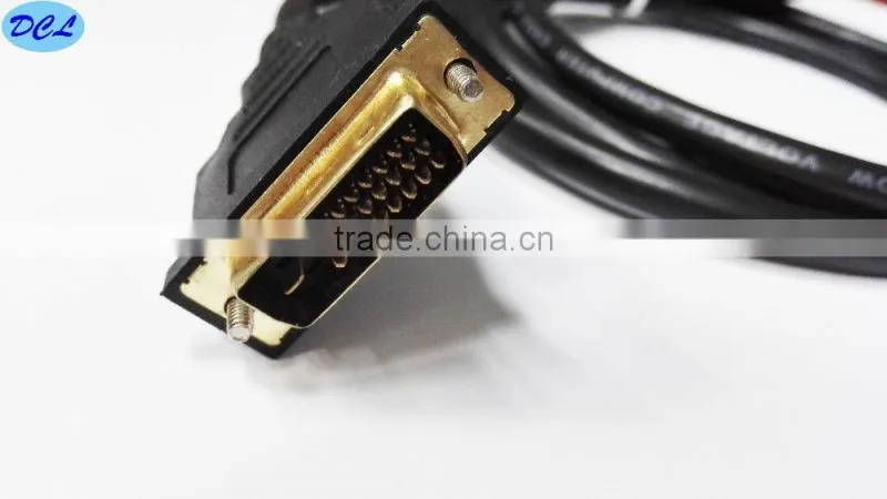 1M HDMI to DVI24+1cable with two cores