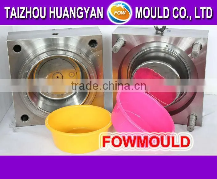 1 cavity colored household plastic washbasin injection mould