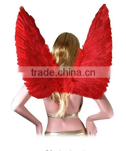 Large Red Feather Angel Wings for women, men and teens