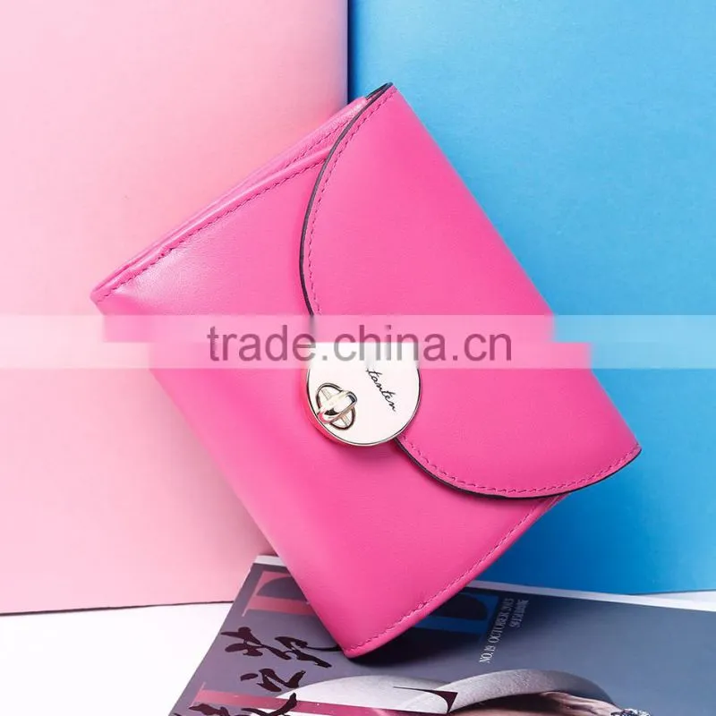 Custom Logo Leather Wallets Women Purse with Card Holder Slot