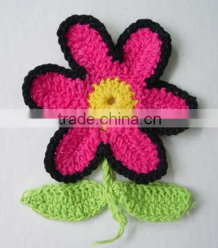 baby crochet flower/hand crochet flower/hot sell crochet flower for baby hats