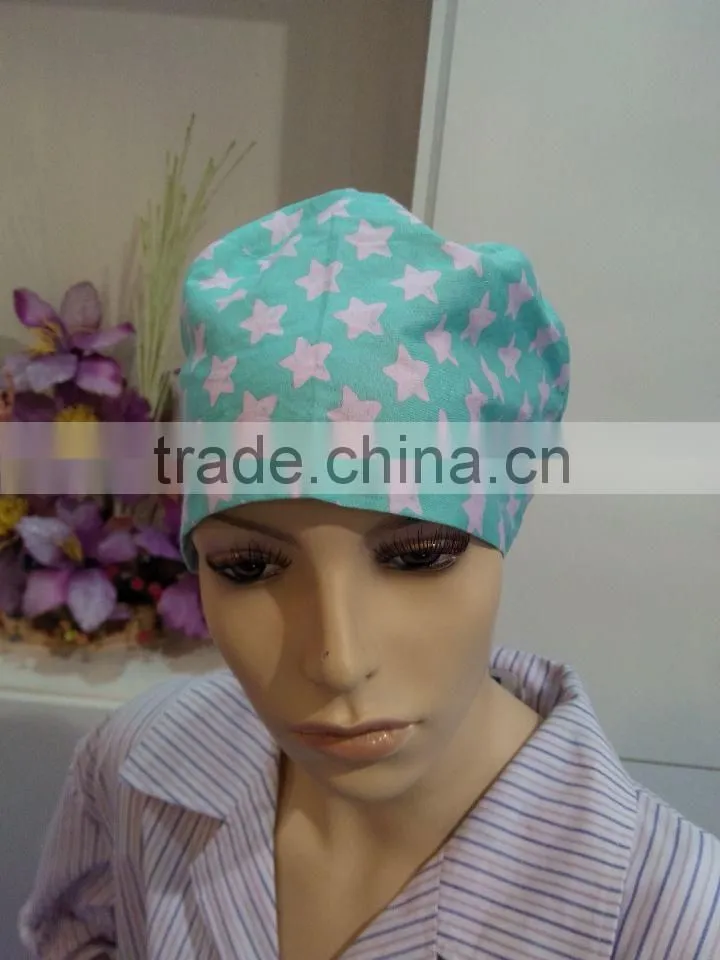 100% cotton medical pink nurse cap
