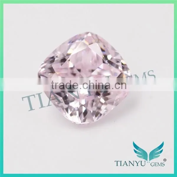 Wholesale Gems Heat Zircon Gemstones Jewelry Pink Square Cushion Cut American Material Loose Synthetic Cubic Zirconia Price