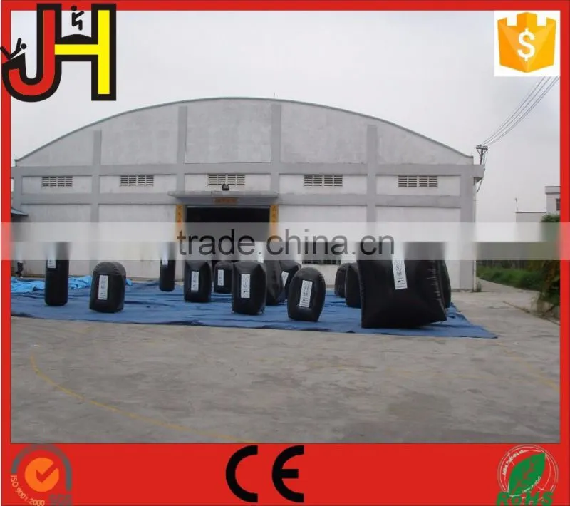 Custom 16 pcs Black PVC Inflatable Nerf Bunkers For Sport Game