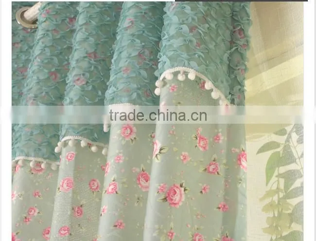 2015 hot sale printed designed No. 19 window curtains, made- up black out fabric in home or hotel