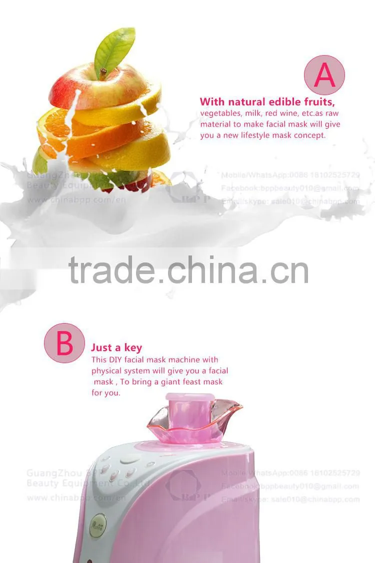 Portable fruit mask machine with vegetable/milk with lowest price