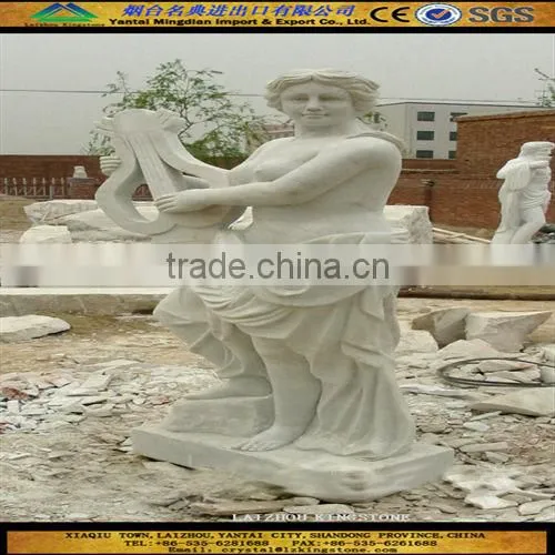 2013 hotsale nude girl white marble statue