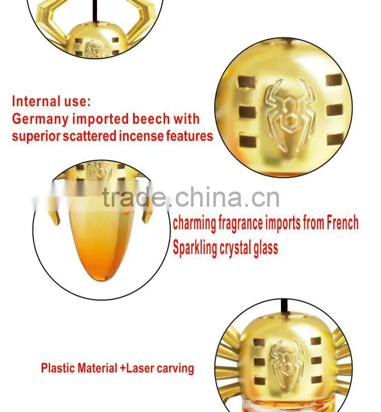 Spider shape zinc alloy material hanging car air freshener