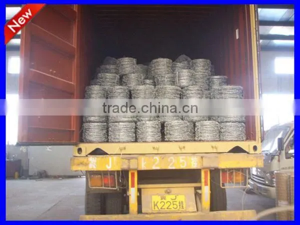 zinc coated wire fence with barbs