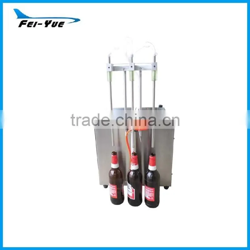 Semi automatic customized bottom up 3 heads liquid soap filling machine
