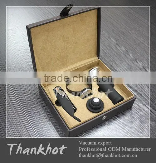 Wine bottle accessory gift set for promotion with customer logo