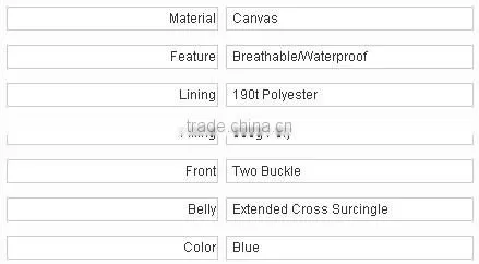 Two Buckle front extended cross surcingle blue canvas rug